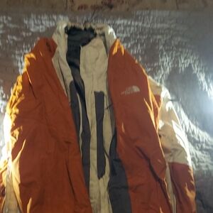 The North Face Men's Orange and Gray Ski Jacket